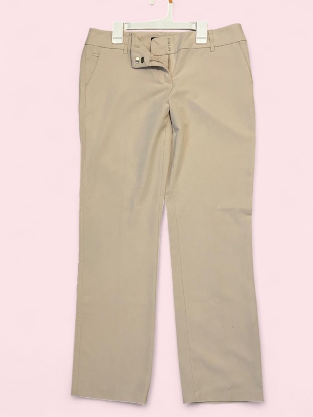 Classic Beige Dress Pants - Straight Leg